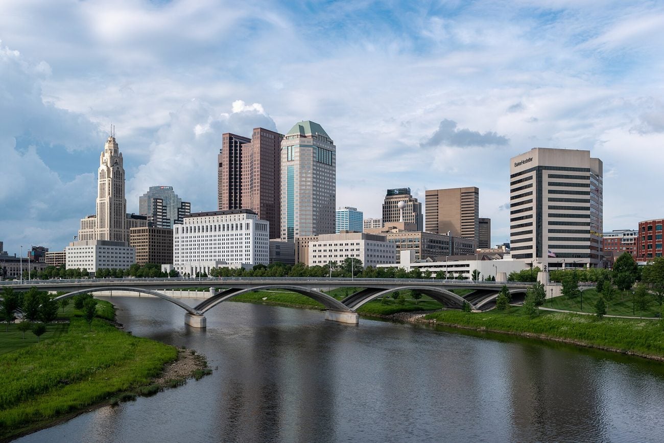 Columbus web design for businesses near the downtown Columbus, Ohio skyline