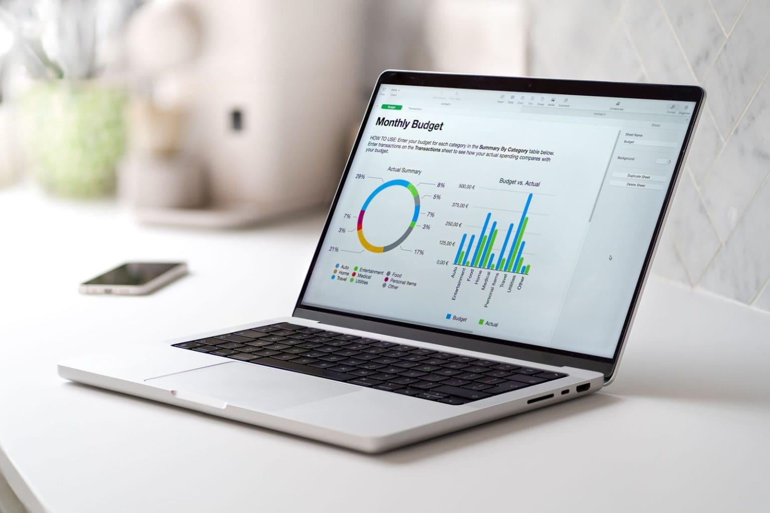 Laptop showing marketing reports for a Scottsdale business